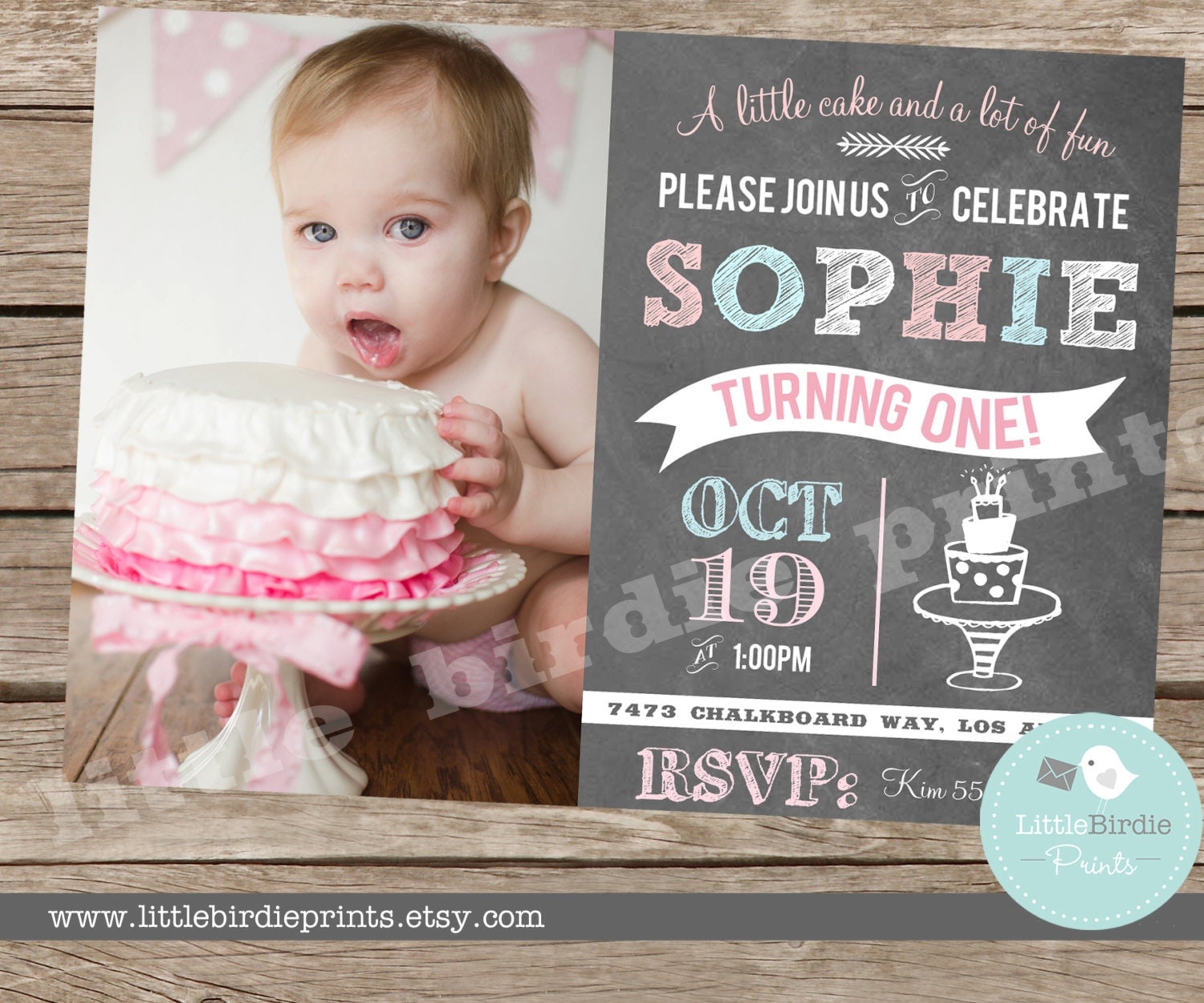 First Birthday Invitations: Customize Your Invitation | Send Bottle Message