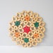 set of 6 large wood serving plate coasters // hot pads // geometric wall art
