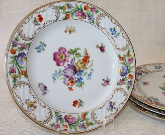 Fine China Schumann Bavaria Floral Plate by PeriodElegance on Etsy