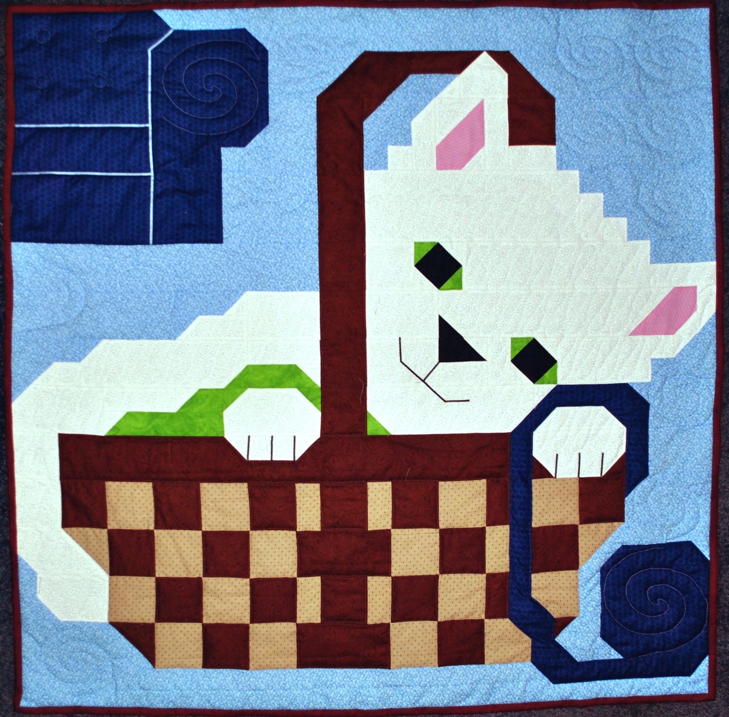 kitty cat quilt pattern in multiple sizes pdf