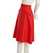 Red vintage A-line skirt with braided trim and side pockets -- size small
