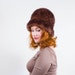 vintage 1960s hat / lambskin fur hat / Plush