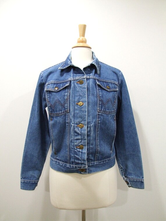 1980s Jean Jacket Vintage 80s Blue Denim Jacket M