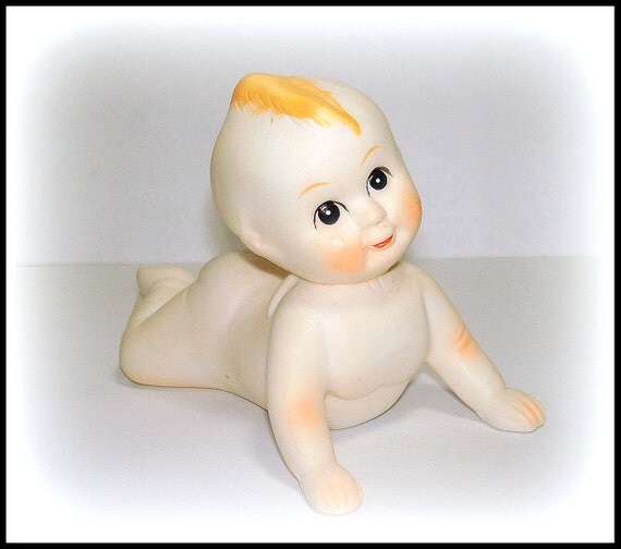 Vintage Kewpie Doll Figurine. Mini Size. Bisque by fineoldthings