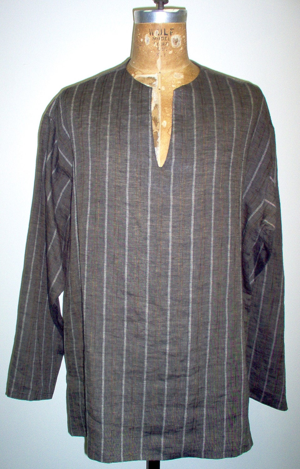 Mens Linen Pullover Shirt Dashiki Unisex Pullover Shirt
