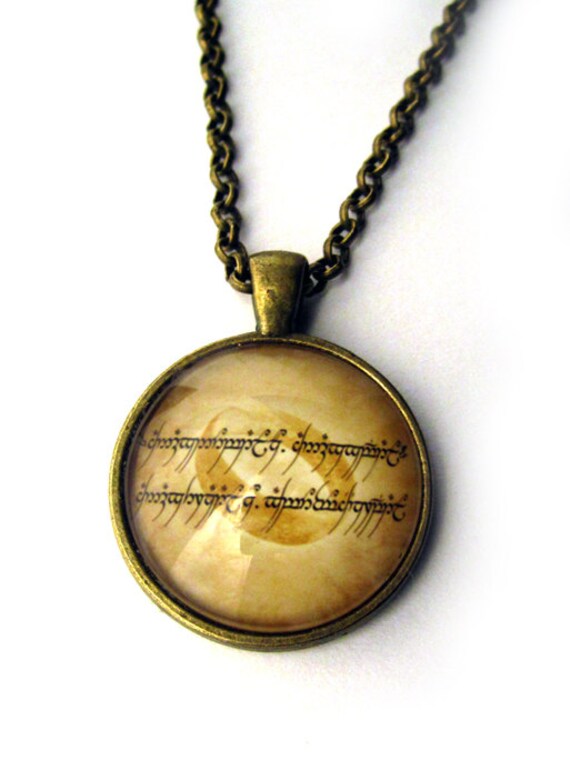 Items similar to The One Ring Necklace Elvish Necklace