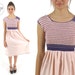 50s Dress / Vintage 50s Day Dress / Knit Crochet Dress / xs / sm