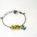 Bird Charm Bracelet. Gemstone Beaded Bracelet with Yellow Jade and Chalcedony in Chartreuse - LAST ONE