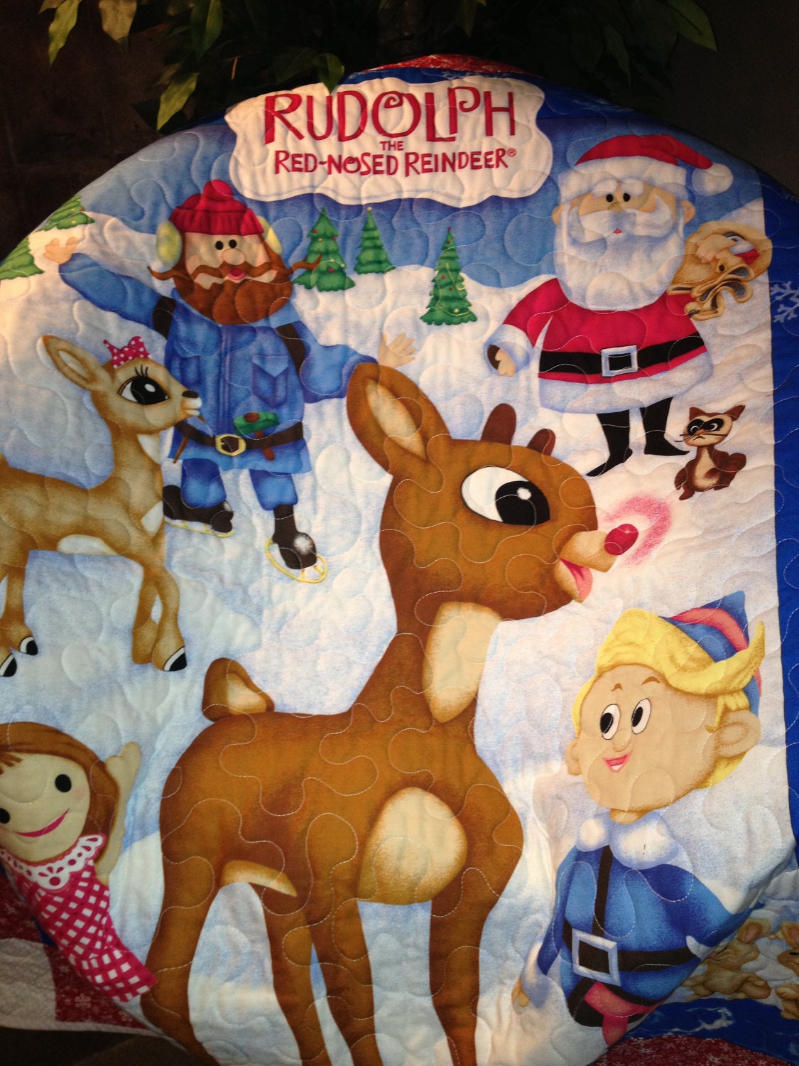 Rudolph The Red Nosed Reindeer Quilt 43 X 52