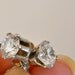 Clear CZ Stud Earrings, Round, Silver, Stamped, Fine Jewelry, Estate Sale, Item No. S184