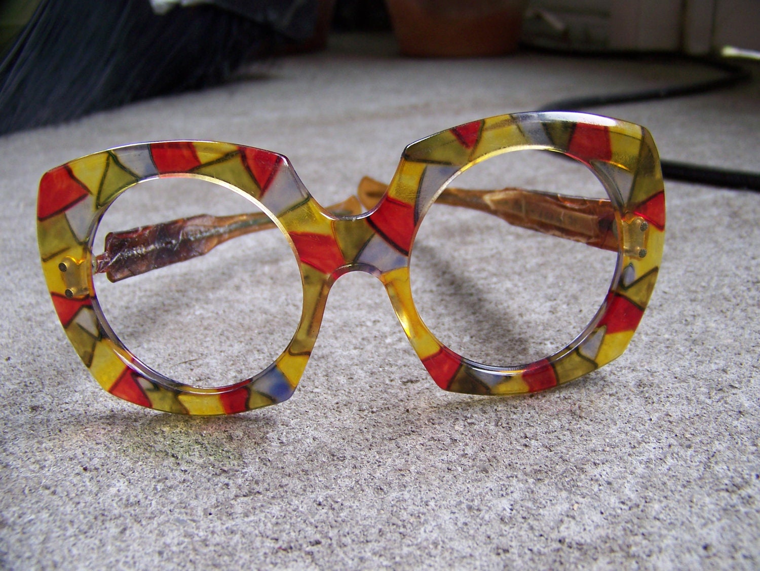 Funky Disco Glasses Frames Sun Eyewear by SassAndWiggleVintage