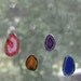 SALE Agate Geode Ornament - group 4 - purple agate - pink agate - natural agate - blue agate - silver edge - eco friendly