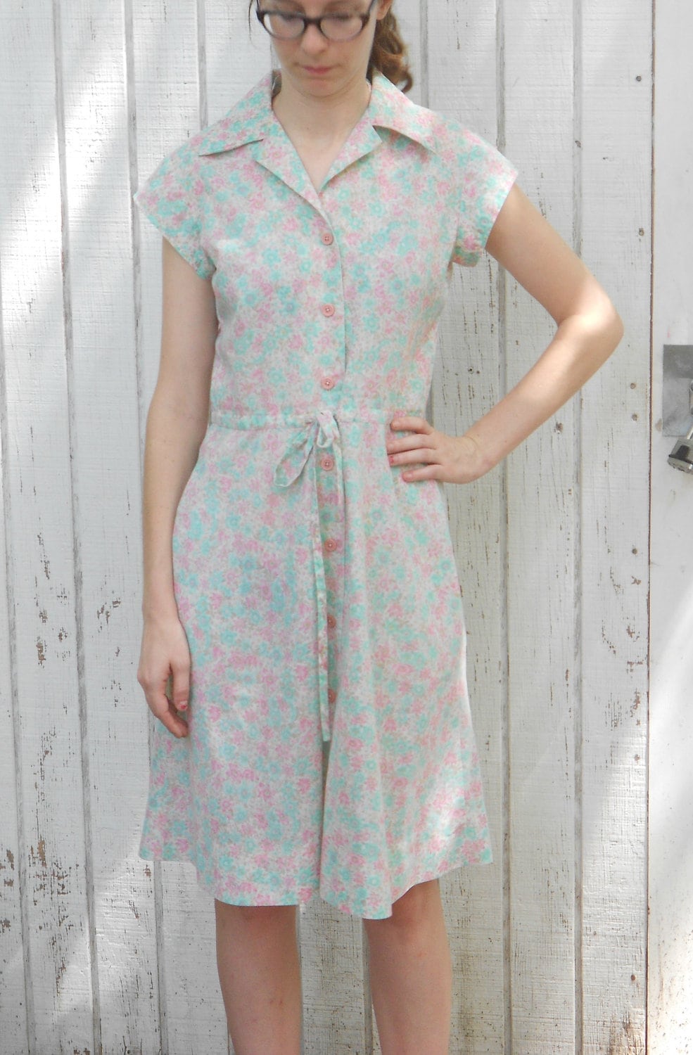 Etsy Dress Sale Vintage 60's Dress Floral Girly by kerrilendo