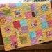 50% OFF SALE - Whimsical Pink, Purple, Yellow, Green & Blue Baby Girl Quilt