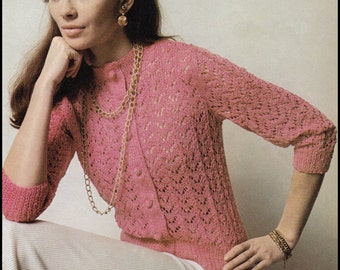 Instant Download PDF Crochet Pattern to make a Lacy Short Cropped Bolero Summ...