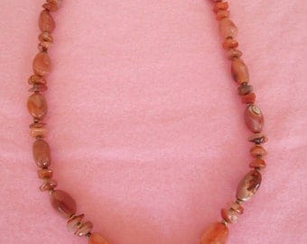 Natural Carnelian Nugget Necklace