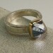 Reserved for Mary, 1st Installment- Aquamarine Ring Geometric Cut 14k Gold and Sterling Silver