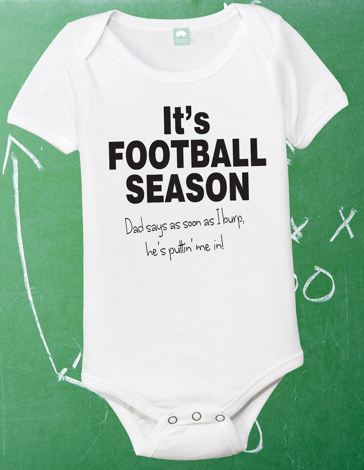 Football One Piece Infant Football Shirt Baby by FunhouseTshirts