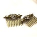 2 Rhinestone Button Hair Combs