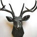 Faux Taxidermy Deer Head Deerman the Animal Head wall hanging in brown-black also for Halloween decor