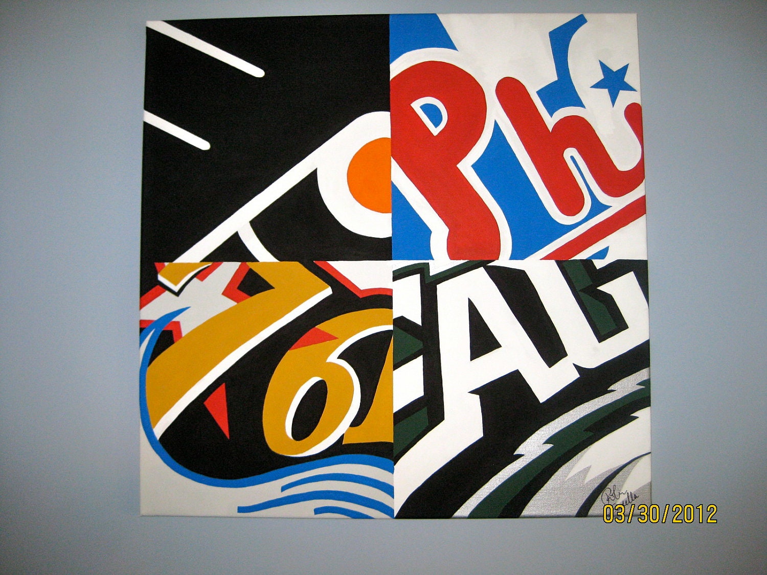 24x24 Original Philadelphia Sports Team Logo Print