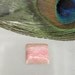 Rhodonite 13.5mm Square Cabochon Natural Rosy Pink Gemstone Designer Cabochon Certified