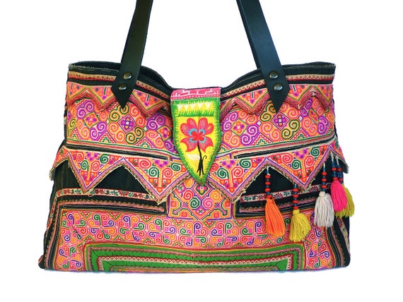 hmong bag ethnic thai hill tribe tote / purse by fairlyworn
