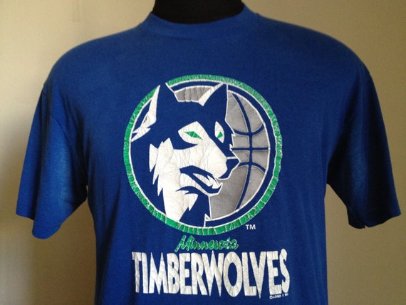 80s 90s Vintage Minnesota Timberwolves T-Shirt by StranStarsBest