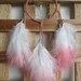 Pink Suede Dream Catcher with Pink & White Marabou Feathers