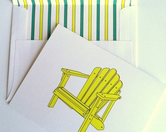 SALE // Set of 10 / Gold Foil Striped / Lined Envelopes / A7