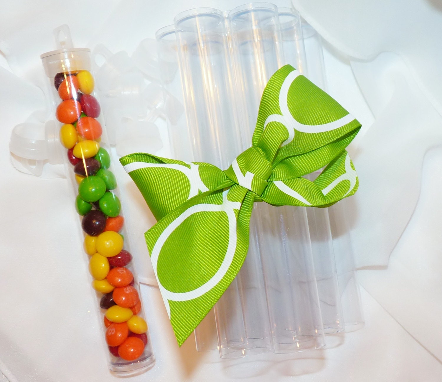 CLEAR PlAstIc TUBES CaNdY CLEAR PlaStiC FaVor Tubes set of
