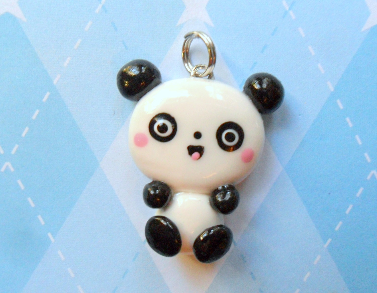 Kawaii Panda Charm Polymer Clay Charm