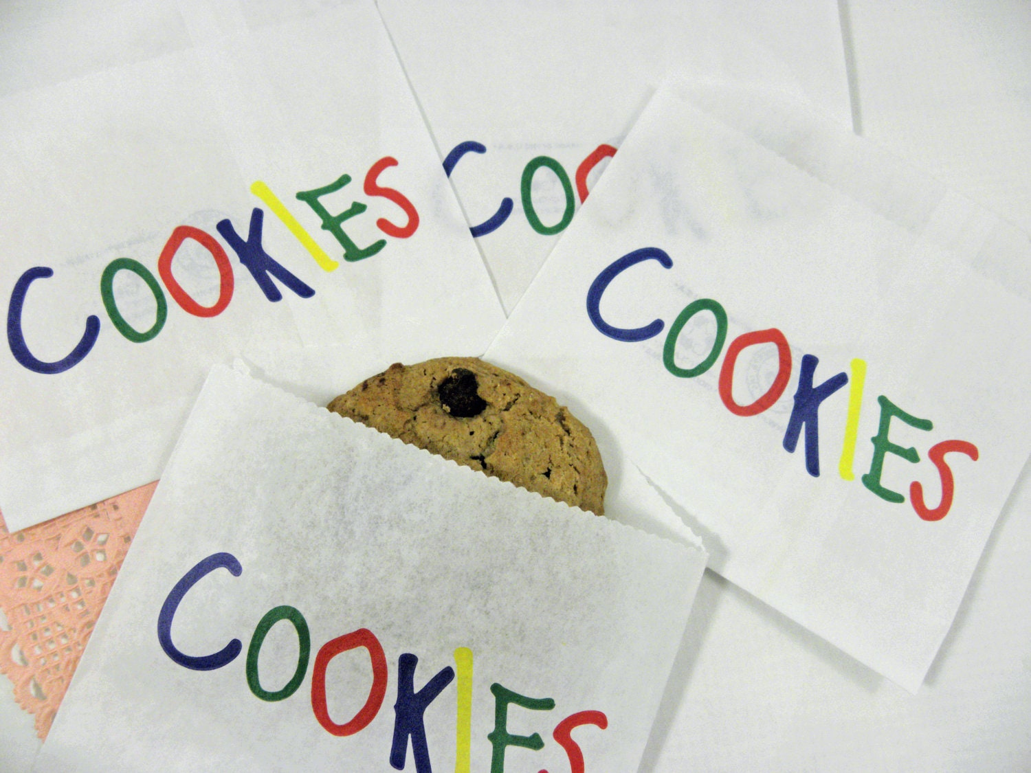 Cookie Favor Bags Printed Treat Bags Paper 41/2 by CharleysCache