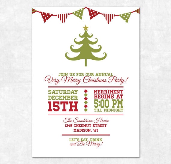 Printable Christmas Party Invitations Free Templates 10