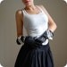 The Three Musketeers...vintage two tone black and white gloves with buckle straps