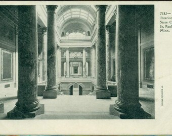 Minnesota Undivided Back Interior Of STATE CAPITOL St. Paul Photo Litho Postcard