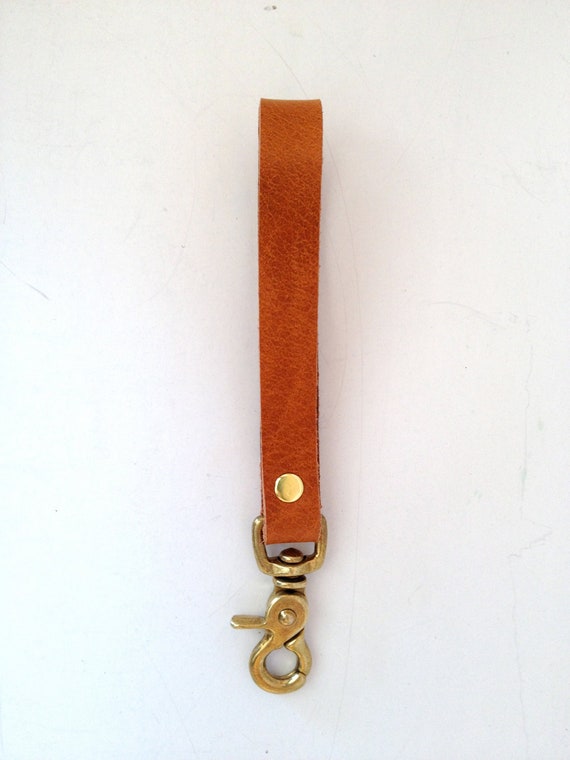 Leather Key Chain Wristlet by Hook & Grommet 5/8 by JessicasLoft