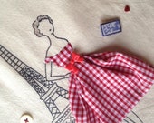 Paris 1950's French Fashion Retro Chic Eiffel Tower Tote Bag