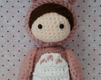 Amigurumi Doll in Pink Totoro Costume