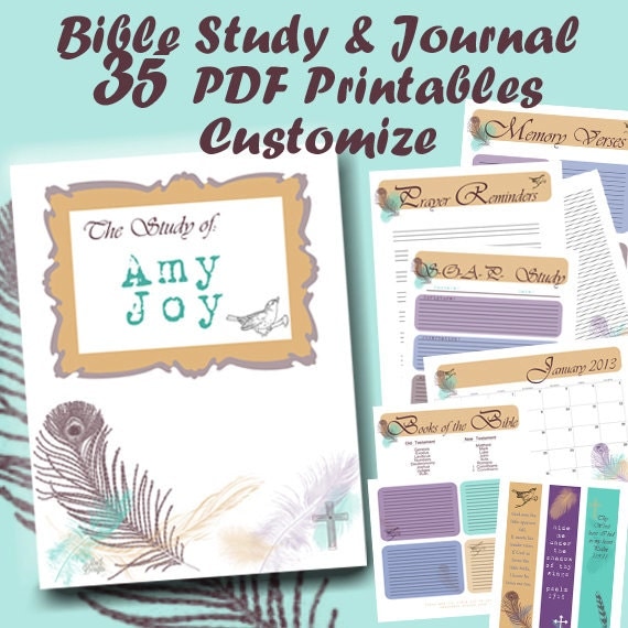 PDF BIBLE Study Journal and Notes 35 Printables CUSTOM