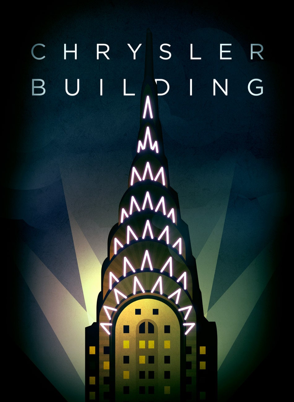 Art deco chrysler building poster #3