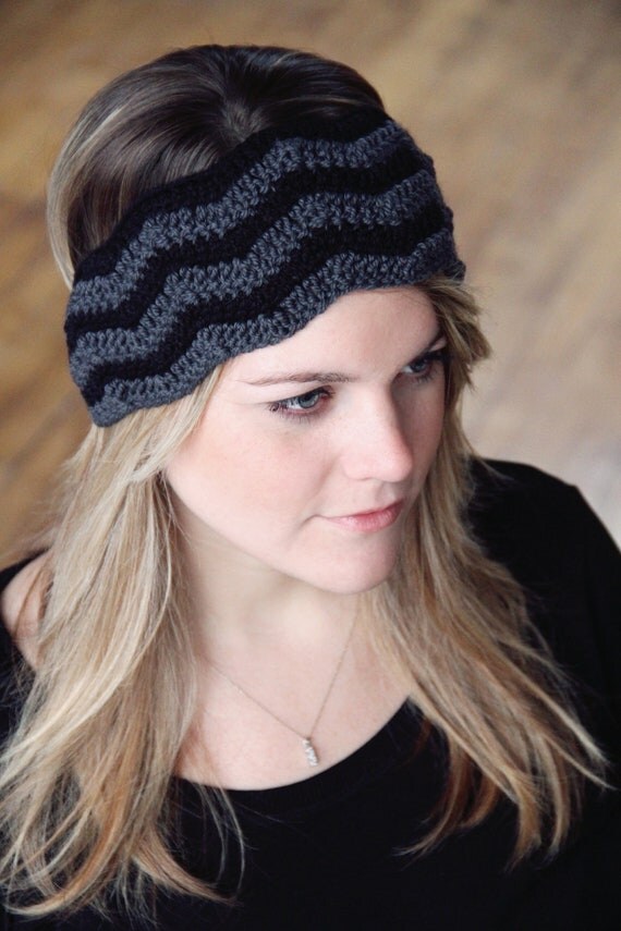 crochet pattern trendy headband CROCHET Women Stitch PATTERN Chevron Headband JocelynDesigns by