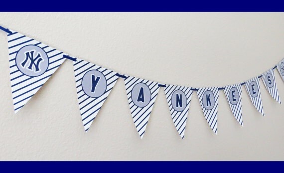 New York YANKEES Party Banner / Yankees by HeartsandCraftsy