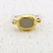 Druzy Ring, 24k Gold & Sterling Silver Ring, Engagement Ring, Gemstone Ring