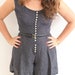 Navy Polka Dot Jumpsuit Romper Overalls Playsuit Dress - SALE