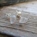 Raw Herkimer DIAMOND Earrings, Tiny Diamond Earrings, Genuine Quartz Points, Sterling Silver Studs, April Birthstone, Master Healer, Chakra