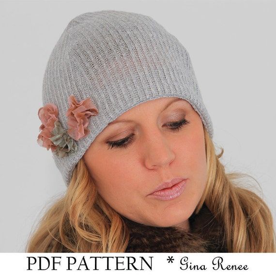 pattern. beanie sewing Easy easy Winter pattern PDF pattern.  hat sewing beanie hat