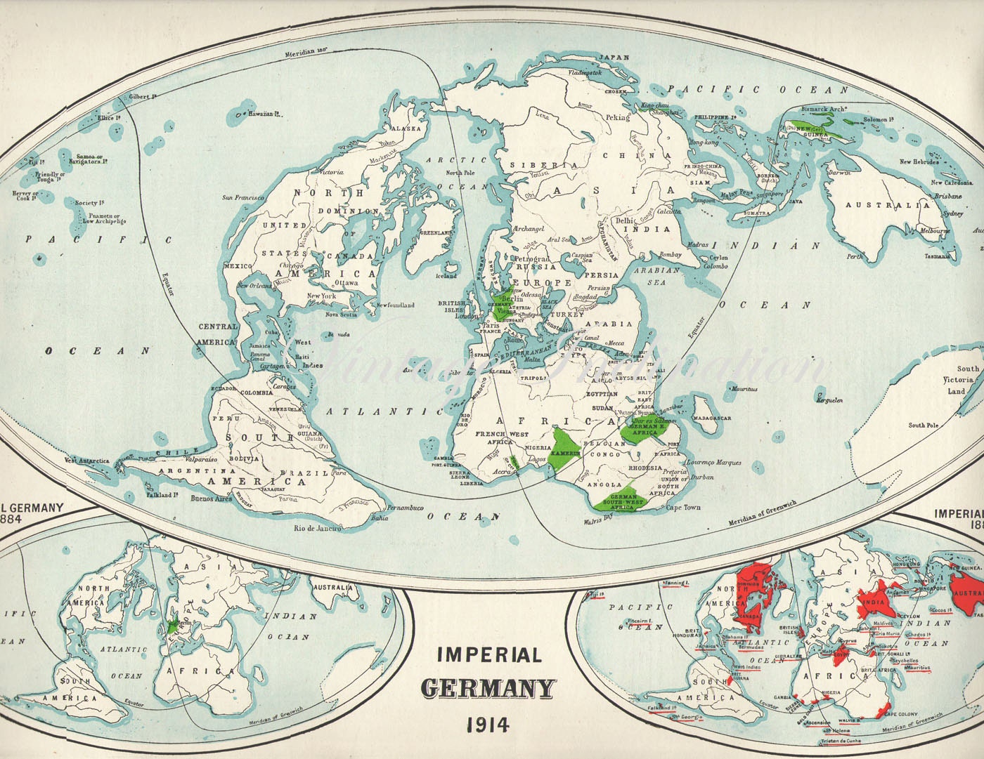 1922 LARGE GERMAN EMPIRE World Map 1914 Map Vintage World Map   Il Fullxfull.406013184 O1cq 