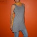tank dress - 100% hemp and organic cotton hand dyed in charcoal gray - small