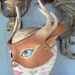 Deer mask, leather mask, white tail deer with antlers, nature greenman costume